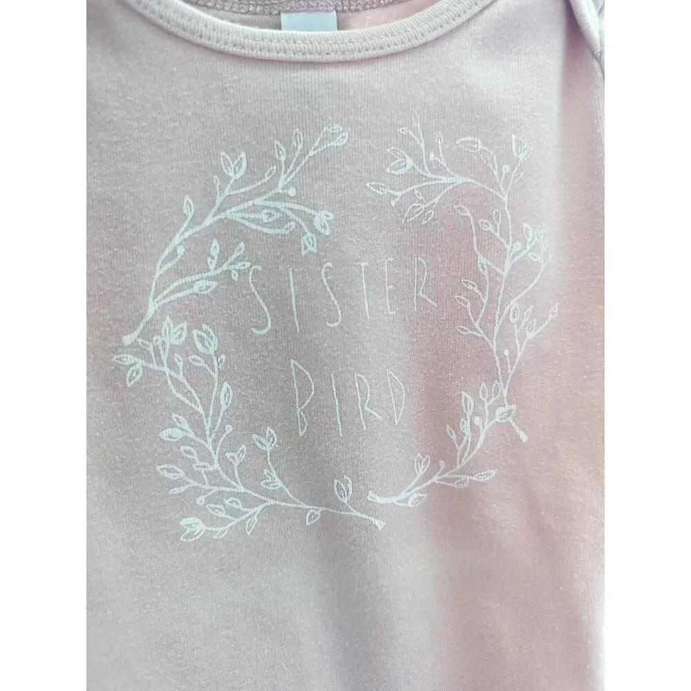 Jamie Kay Floral Bloomers & Sister Bird Blush Onesie 6-12mths